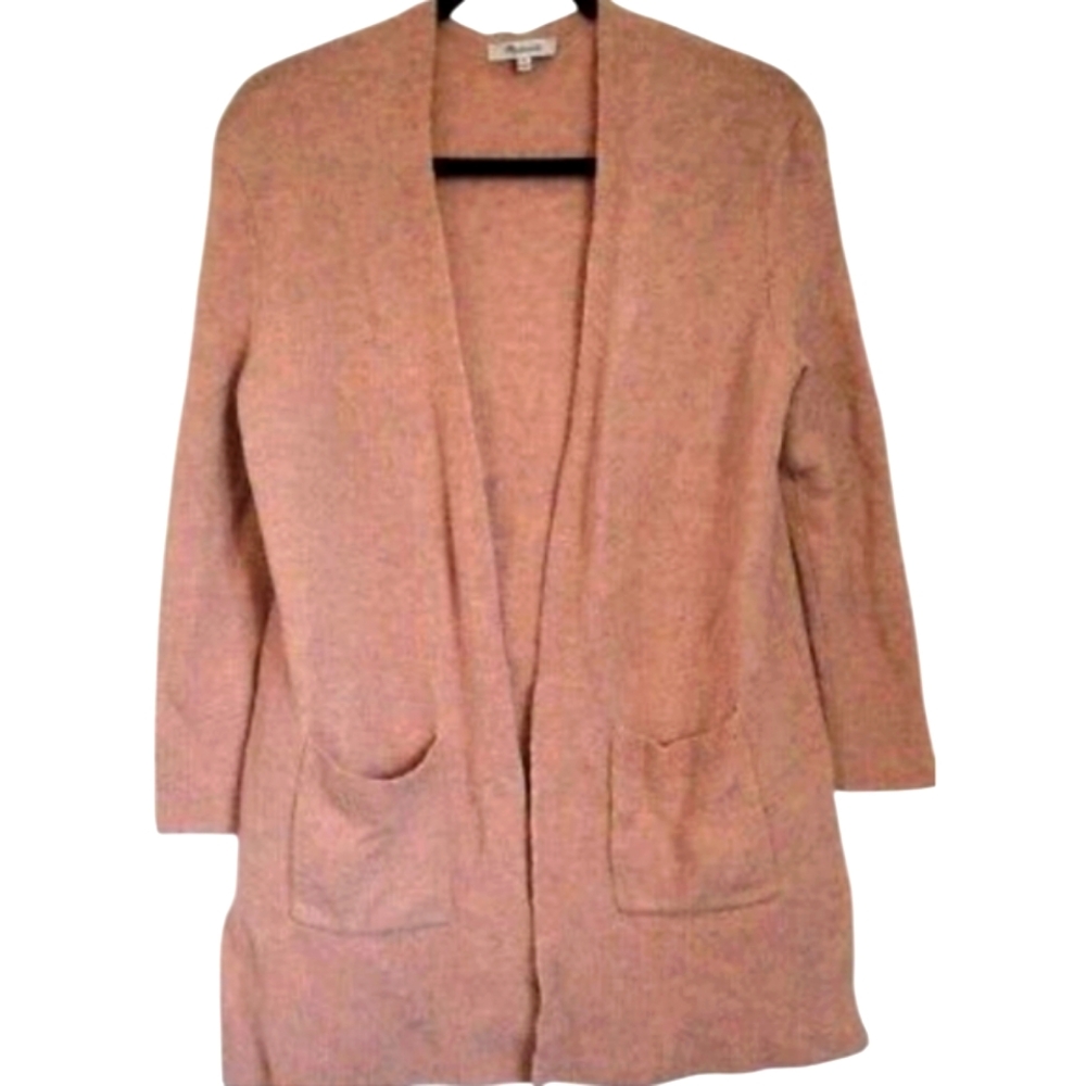 Madewell Kent Cardigan Sweater Heather Petal - Picture 2 of 8